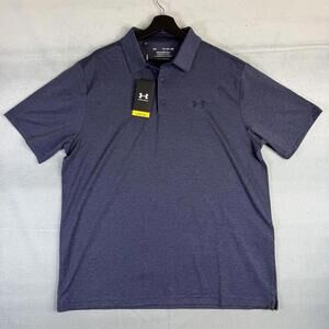 Under Armour The Playoff Polo Shirt Mens XL Blue Stretch Golf Performance NWT